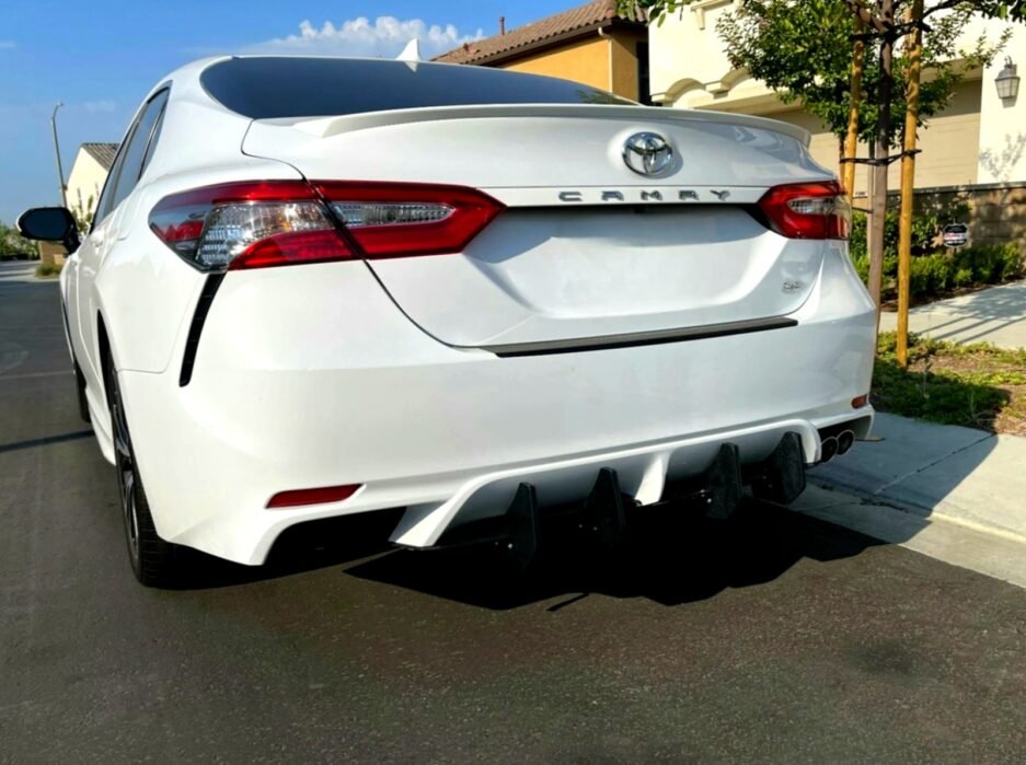 Toyota Camry TRD rear spoiler 2018 installed black