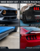 Mustang S650 dark horse body kit package Ford Mustang 2024 full body kit gloss black Mustang S650 front lip side skirts diffuser spoiler kit Dark Horse style body kit Mustang S650 Mustang S650 complete styling package