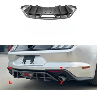 Ford Mustang S550 (2015 to 2023) Rear Diffuser, ABS Material in Carbon Finish