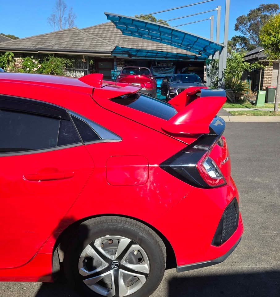 Honda Civic 10th Gen Hatchback Type R Style Rear Spoiler 2 Tone 2016-2021 FK7 RS Rear Wing