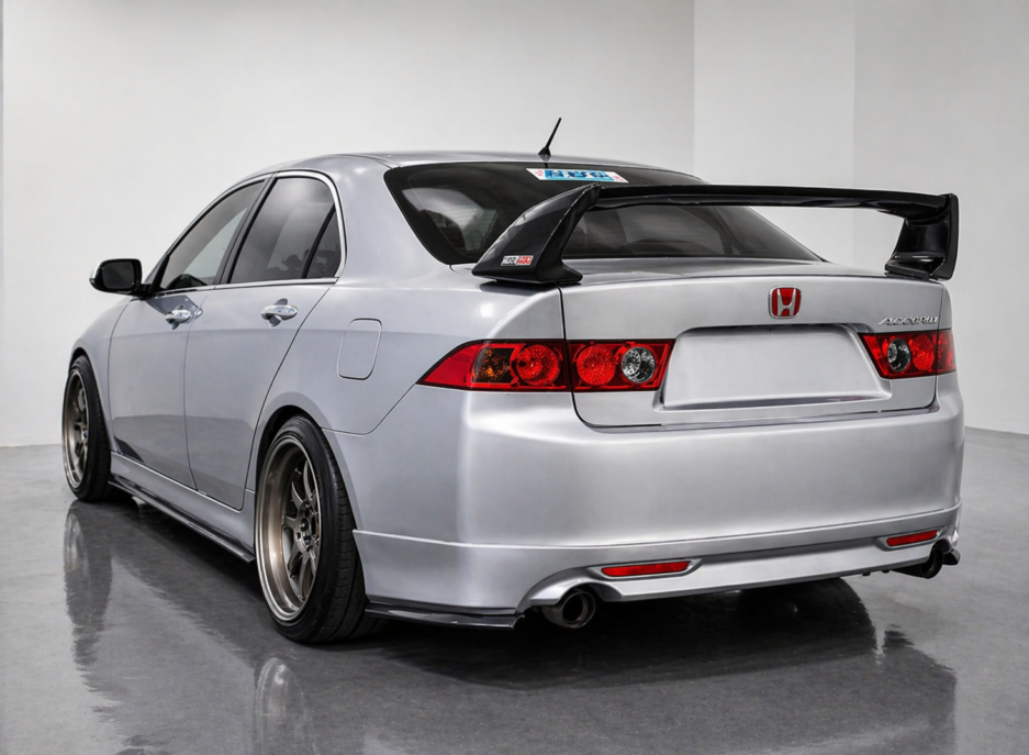 Honda Accord spoiler 7th and 8th gen Type R style gloss black and 2 tone rear wing installed