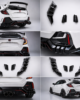 Honda Civic FK7 rear diffuser gloss black multi angel