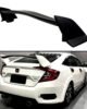 Honda Civic 10th Gen Sedan Type R style spoiler wing gloss black rear boot installed