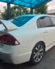 Honda Civic 8th Gen Sedan 2006-2015 TypeR Spoiler White & Gloss Black Real Install - Side View