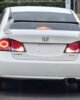 Honda Civic 8th Gen Sedan 2006-2015 TypeR Spoiler White & Gloss Black Real Install - Rear View
