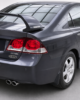 Honda Civic 8th 9th gen sedan rear spoiler installed rear view