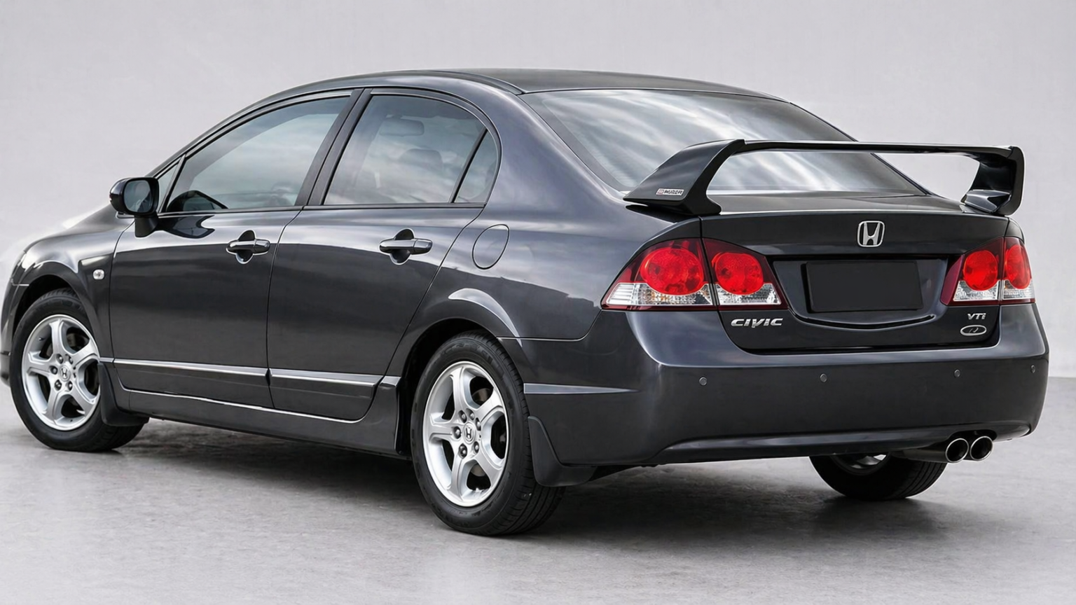 Honda Civic 8th & 9th Gen Sedan Type R Style Rear Spoiler Gloss Black ...
