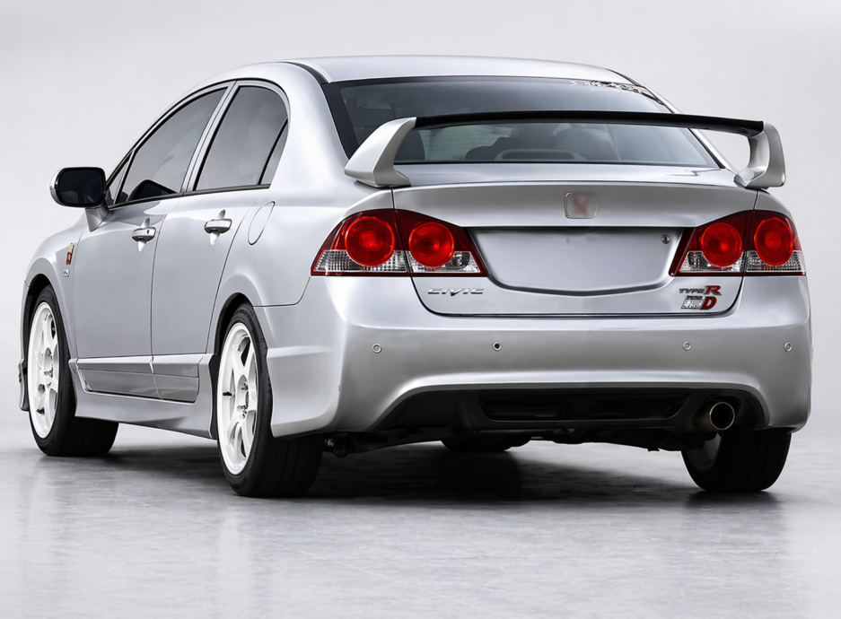 Honda Civic sedan Type R style rear spoiler 8th and 9th gen 2006 to 2015 gloss black white black silver black