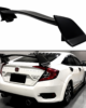 Honda Civic 10th Gen Sedan Type R style spoiler wing gloss black rear boot installed