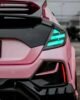 Honda Civic 10th Gen Hatchback RGB smoked tail lights FK7 RS 2016 to 2021 app controlled colour changing rear lights
