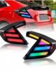 Honda Civic 10th Gen Hatchback RGB smoked tail lights FK7 RS 2016 to 2021 app controlled colour changing rear lights
