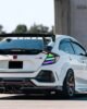 Honda Civic 10th Gen Hatchback RGB smoked tail lights FK7 RS 2016 to 2021 app controlled colour changing rear lights