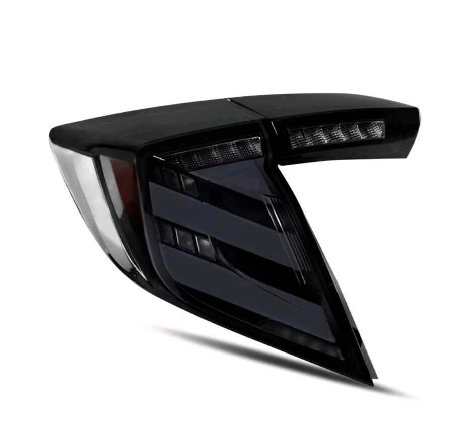 Honda Civic 10th Gen Hatchback RGB smoked tail lights FK7 RS 2016 to 2021 app controlled colour changing rear lights