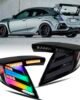 Honda Civic 10th Gen Hatchback RGB smoked tail lights FK7 RS 2016 to 2021 app controlled colour changing rear lights