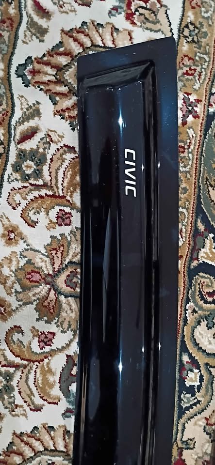 Honda Civic 10th Gen Hatchback Window Visors Rain Visors Weather Shields Smoked Black 2016-2021 Set of 4
