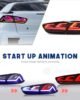 Mitsubishi Lancer RGB animation DRL tail lights 2007–2018 smoked rear lamps installed rear view