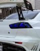 Mitsubishi Lancer RGB animation DRL tail lights 2007–2018 smoked rear lamps installed rear view