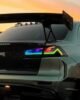 Mitsubishi Lancer RGB animation DRL tail lights 2007–2018 smoked rear lamps installed rear view