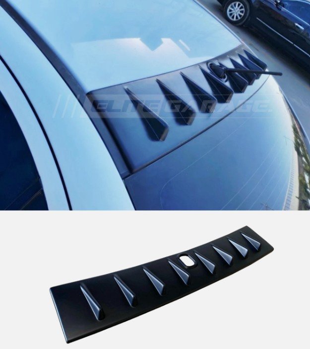 Mitsubishi Lancer roof spoiler gloss black 2007–2017 CJ sedan rear window spoiler installed view