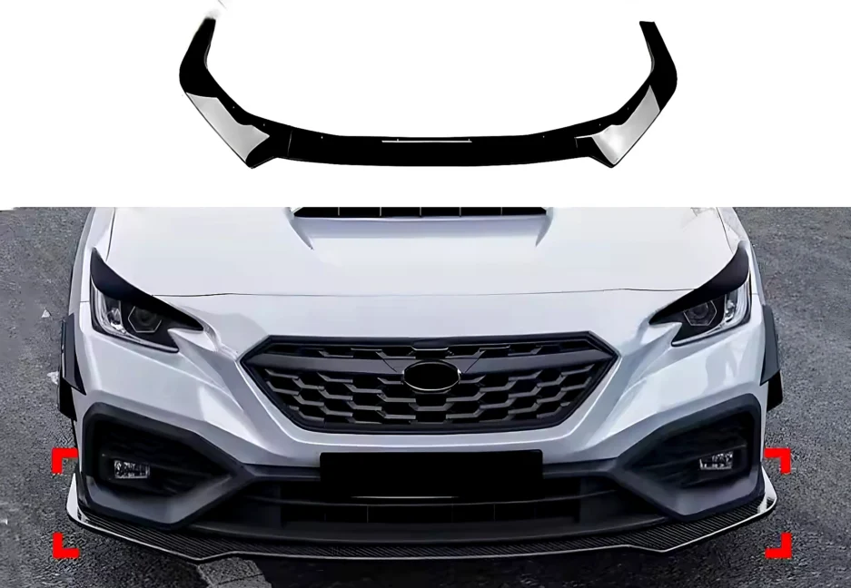 Subaru WRX VB 2022 Plus Front Bumper Lip Splitter Gloss Black for 2022 2023 2024 2025 2026 WRX Sedan