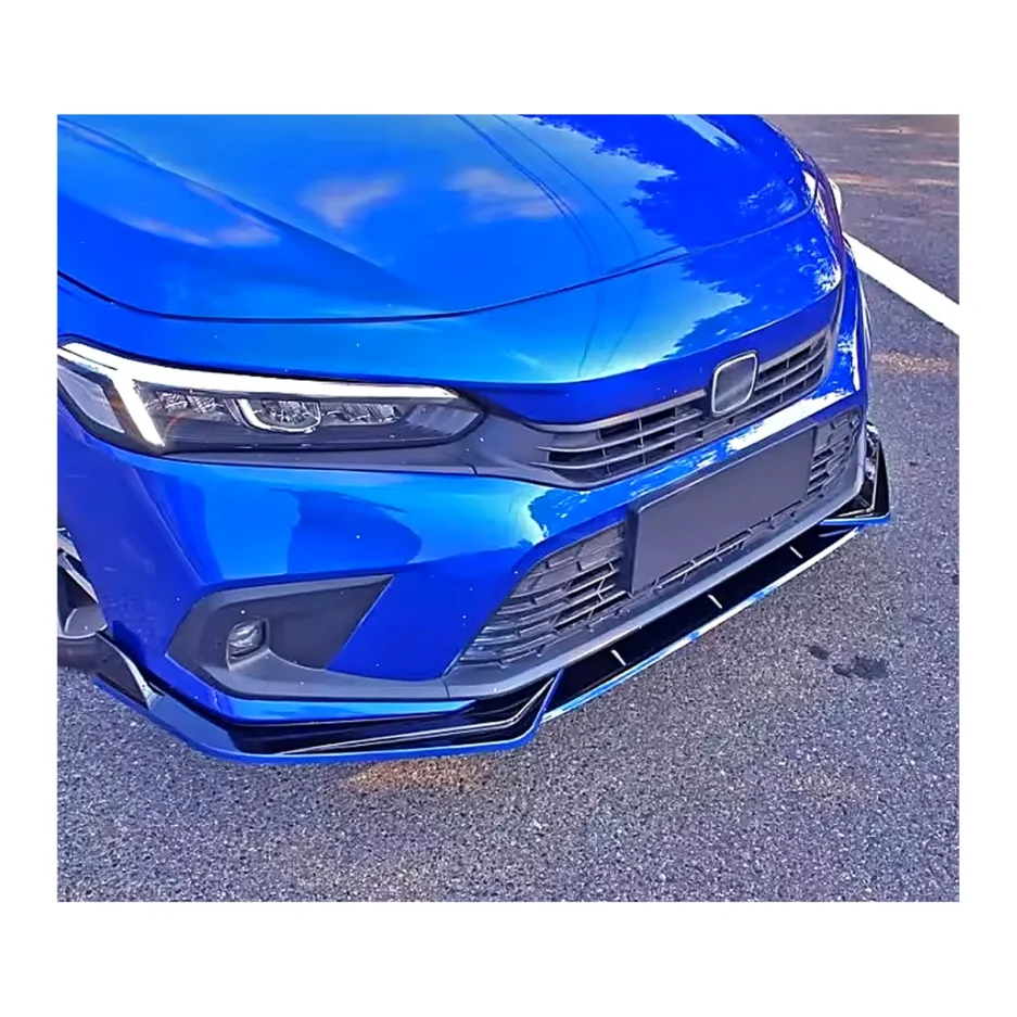 Honda Civic 11th Gen Front Lip Gloss Black Sporty Style 2022 Plus Sedan Hatchback