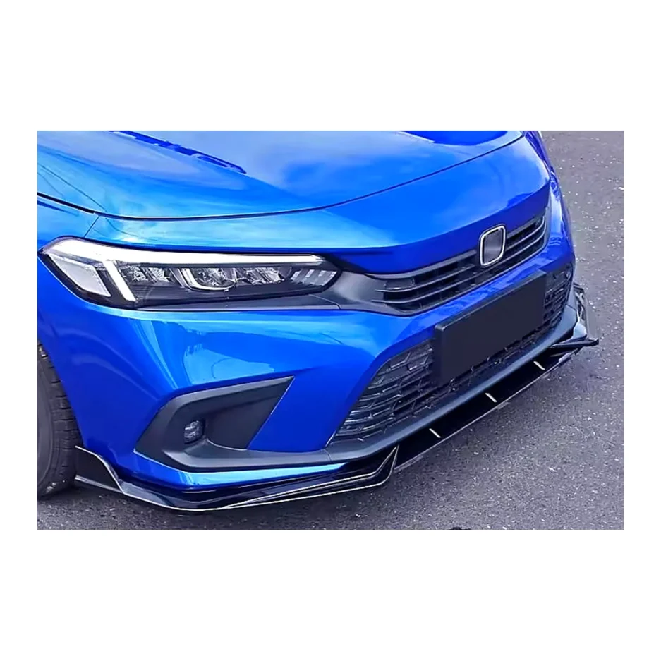 Honda Civic 11th Gen Front Lip Gloss Black Sporty Style 2022 Plus Sedan Hatchback