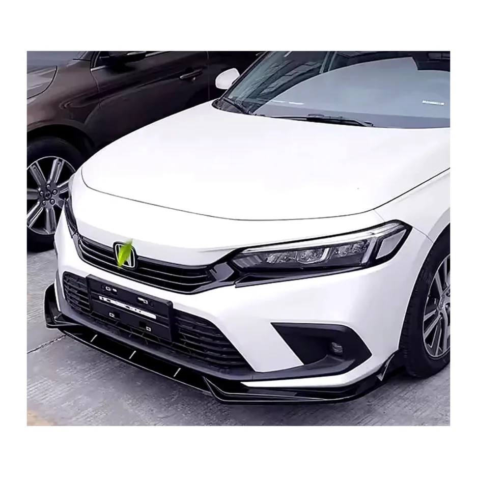 Honda Civic 11th Gen Front Lip Gloss Black Sporty Style 2022 Plus Sedan Hatchback