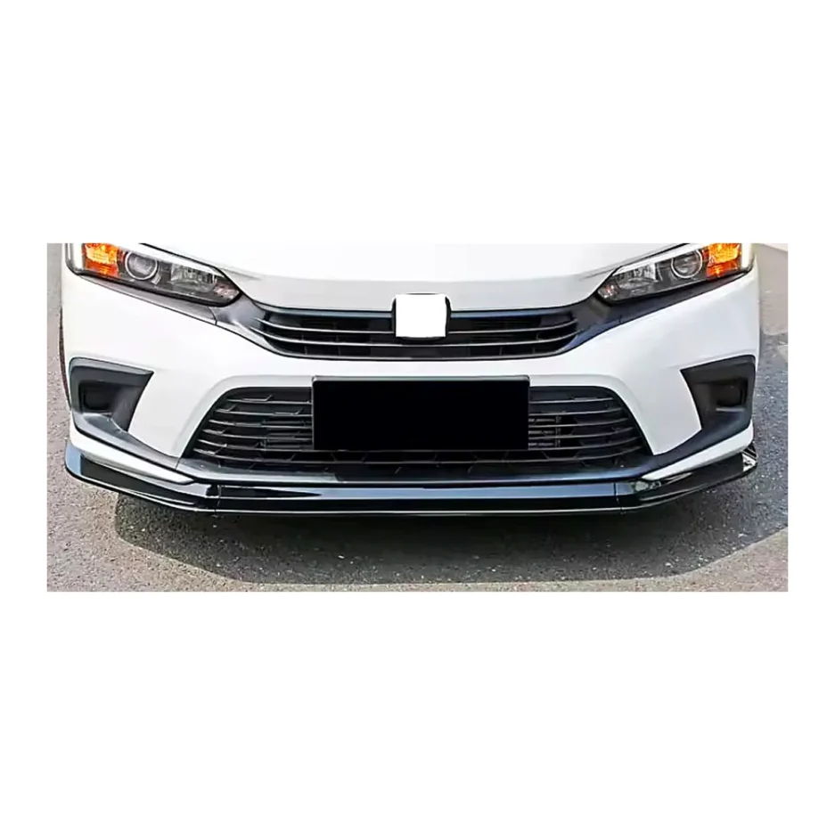 Honda Civic 11th Gen Front Lip Gloss Black Sporty Style 2022 Plus Sedan Hatchback