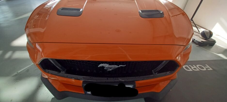 Ford Mustang S550 FN Hood Vent Covers Carbon Style Real Install