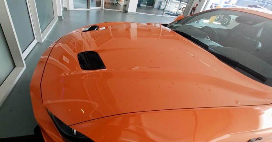 Ford Mustang S550 FN Hood Vent Covers Carbon Style Real Install