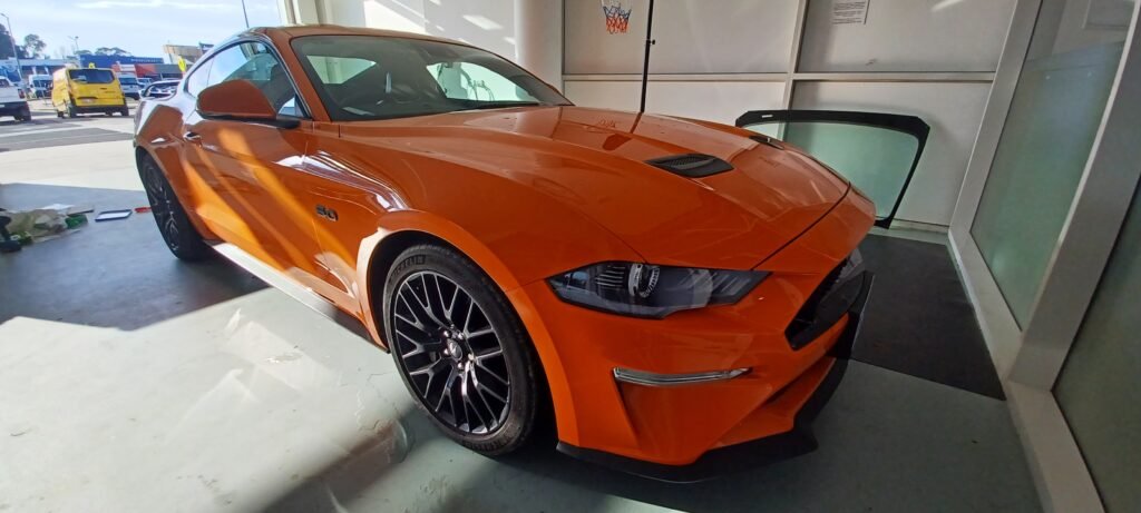 Ford Mustang S550 FN Hood Vent Covers Carbon Style Real Install