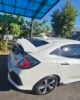Honda Civic 10th Gen Hatchback Type R style rear spoiler white and gloss black 2016–2021 FK7 RS rear wing