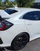Honda Civic 10th Gen Hatchback Type R style rear spoiler white and gloss black 2016–2021 FK7 RS rear wing