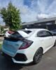 Honda Civic 10th Gen Hatchback Type R style rear spoiler white and gloss black 2016–2021 FK7 RS rear wing