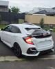 Honda Civic 10th Gen Hatchback Type R style rear spoiler white and gloss black 2016–2021 FK7 RS rear wing