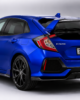 Honda Civic 10th Gen Hatchback TypeR Spoiler Blue and gloss Black Side View