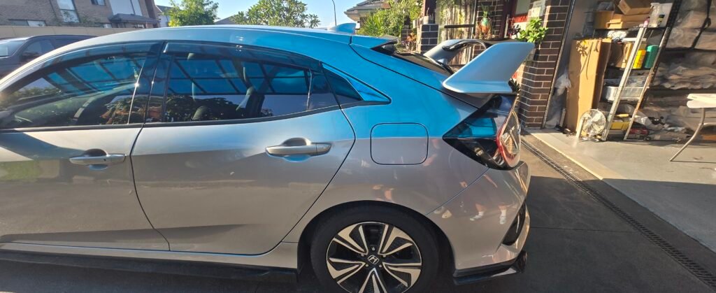 Honda Civic 10th Gen Hatchback TypeR Spoiler Silver & Gloss Black