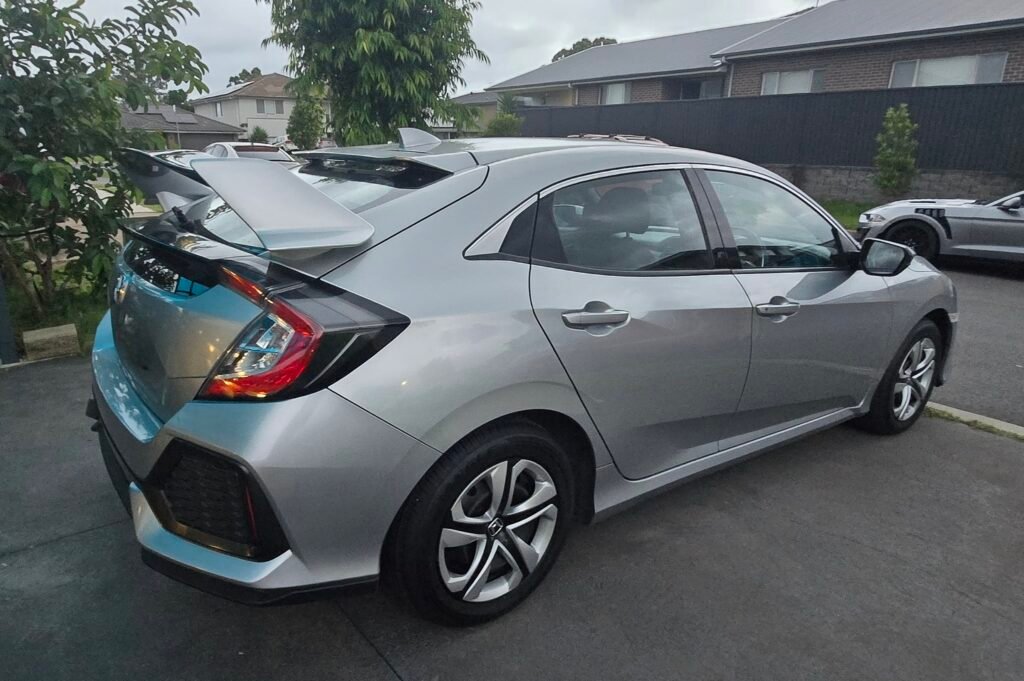 Honda Civic 10th Gen Hatchback TypeR Spoiler Silver & Gloss Black