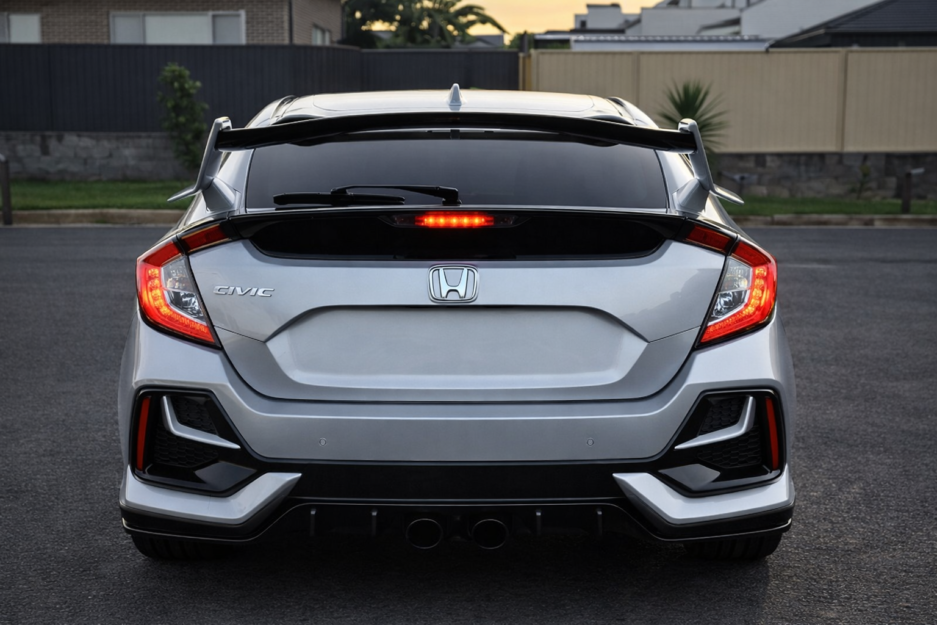 Honda Civic 10th Gen Hatchback TypeR Spoiler Silver & Gloss Black