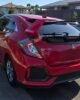 Honda Civic FK7 RS Hatchback red and gloss black Type R style spoiler installed Side view