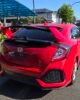 Honda Civic FK7 RS Hatchback red and gloss black Type R style spoiler installed rear view