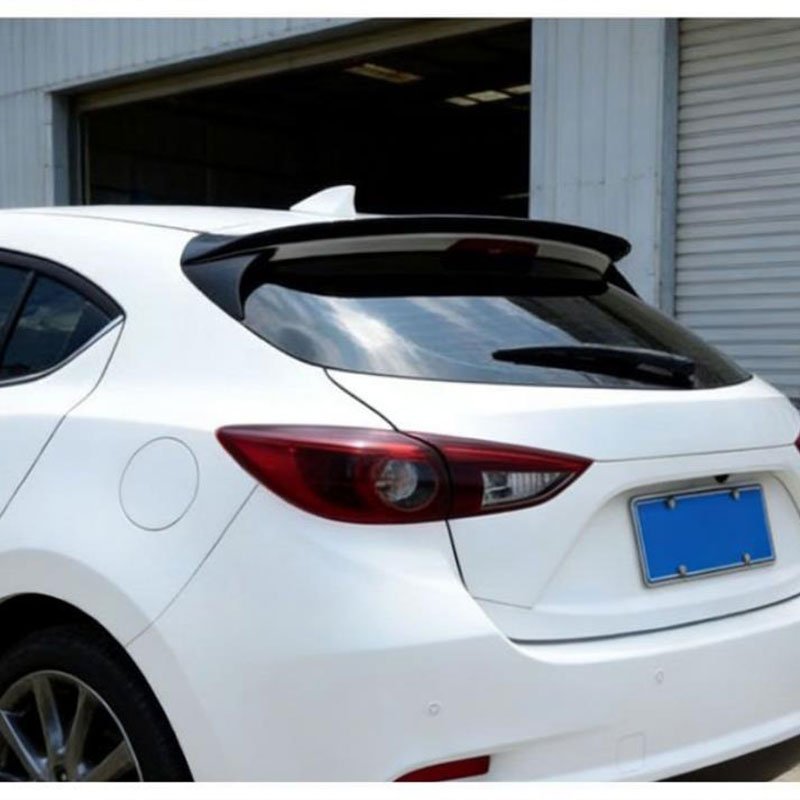 Mazda 3, Mazda Axela, Mazda 3 BM, Mazda 3 BN, Mazda Axela BM, Mazda Axela BN, Mazda 3 3rd Gen, Mazda 3 Hatchback, Mazda Axela Hatchback, Roof Spoiler, Rear Roof Spoiler, Gloss Black Roof Spoiler, ABS Roof Spoiler, Mazda Styling Accessories, Exterior Styling, Hatchback Spoiler, OEM Plus Styling, Style My Car