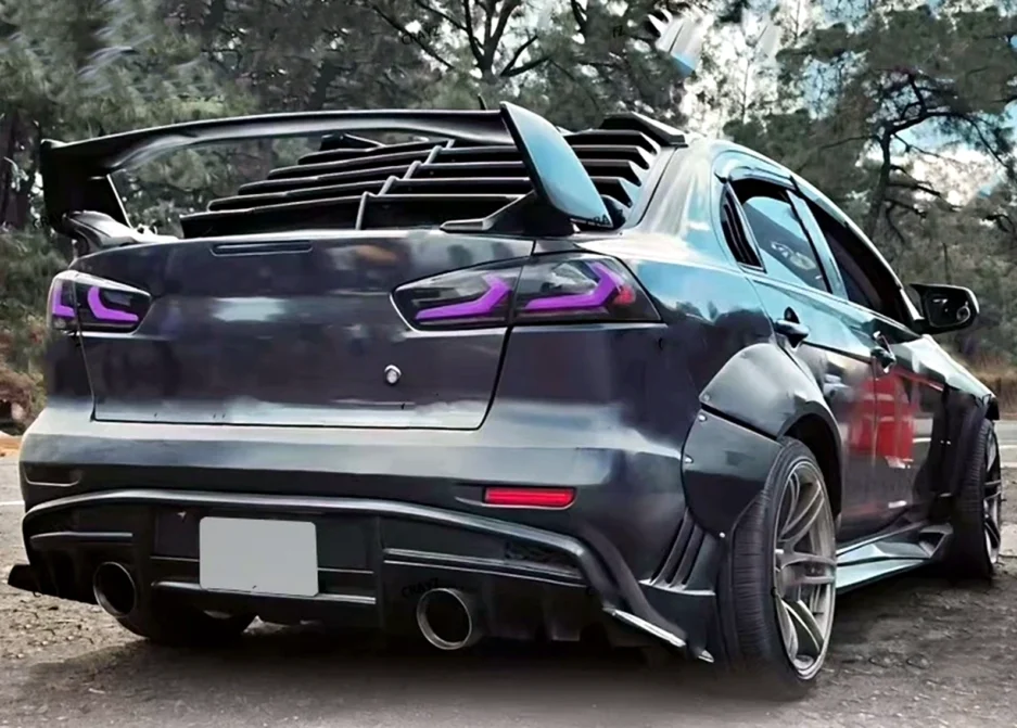 Mitsubishi Lancer CJ 10th Gen STI Style Boot Spoiler Gloss Black