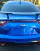 Gloss Black Rear Wing Spoiler fitted to Kia Stinger CK 2018–2023 with ABS spoiler blade and metal mounting brackets