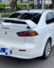 Mitsubishi Lancer Evo JDM style rear spoiler white and gloss black 2007–2017
