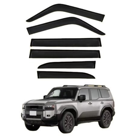Toyota LandCruiser Prado 250 2mm Window Visors with PRADO Logo – 6 Piece | 2024+