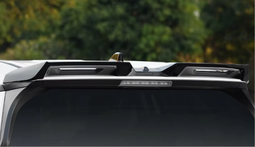 Toyota RAV4 rear roof wing spoiler gloss black installed